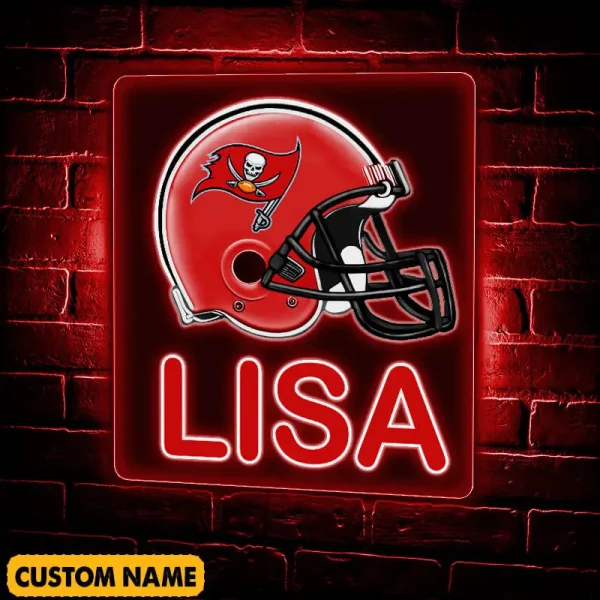 Tampa Bay Buccaneers NFL Team Acrylic Wall Led Sign Color Change Custom Any Name Gift For Fan SPTCAWLS038 - Image 3