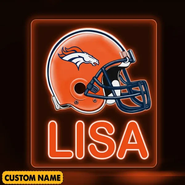Denver Broncos NFL Team Acrylic Wall Led Sign Color Change Custom Any Name Gift For Fan SPTCAWLS039 - Image 2