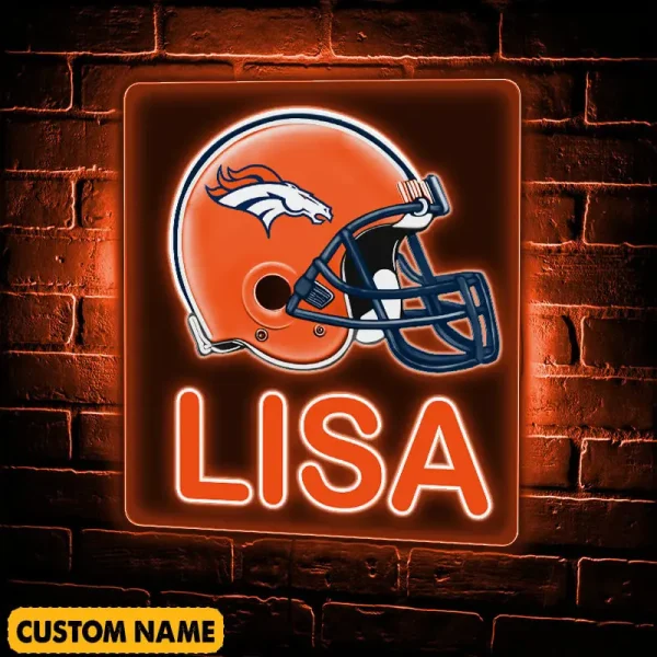 Denver Broncos NFL Team Acrylic Wall Led Sign Color Change Custom Any Name Gift For Fan SPTCAWLS039 - Image 3