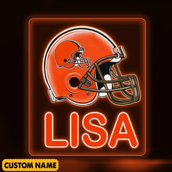 Cleveland Browns NFL Team Acrylic Wall Led Sign Color Change Custom Any Name Gift For Fan SPTCAWLS040 - Image 2