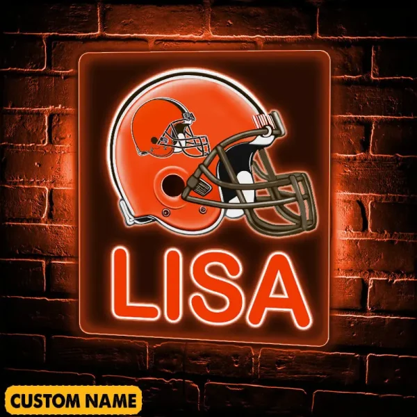 Cleveland Browns NFL Team Acrylic Wall Led Sign Color Change Custom Any Name Gift For Fan SPTCAWLS040 - Image 3