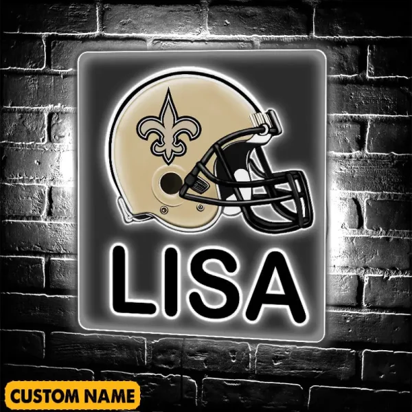 New Orleans Saints NFL Team Acrylic Wall Led Sign Color Change Custom Any Name Gift For Fan SPTCAWLS041 - Image 3