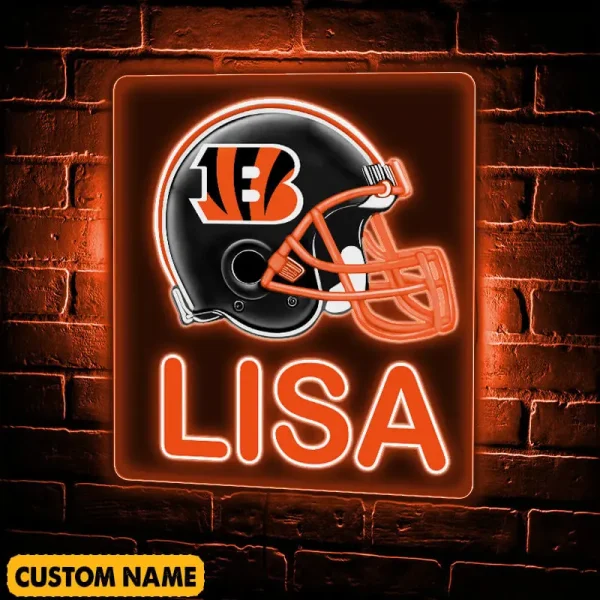 Cincinnati Bengals NFL Team Acrylic Wall Led Sign Color Change Custom Any Name Gift For Fan SPTCAWLS042 - Image 3