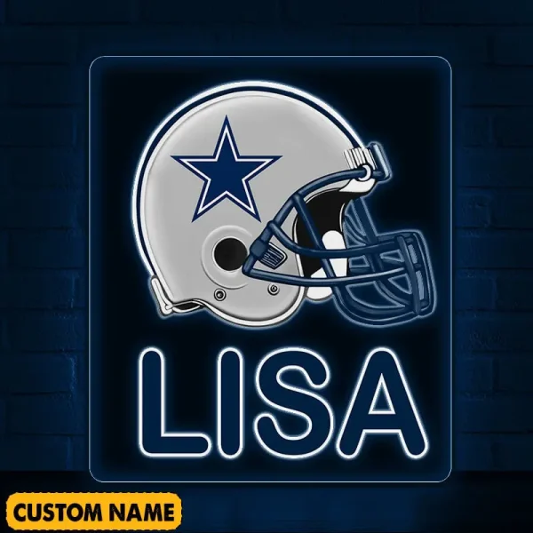 Dallas Cowboys NFL Team Acrylic Wall Led Sign Color Change Custom Any Name Gift For Fan SPTCAWLS043