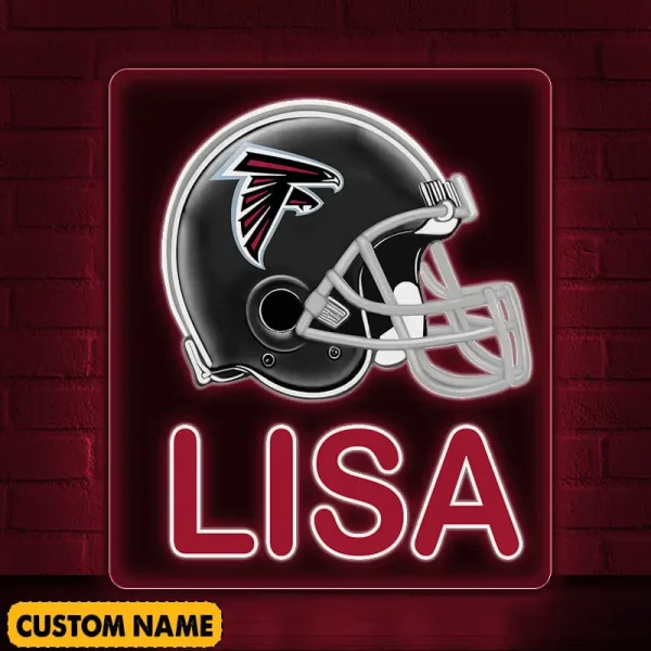 Atlanta Falcons NFL Team Acrylic Wall Led Sign Color Change Custom Any Name Gift For Fan SPTCAWLS044