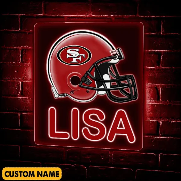 San Francisco 49ers NFL Team Acrylic Wall Led Sign Color Change Custom Any Name Gift For Fan SPTCAWLS045 - Image 3