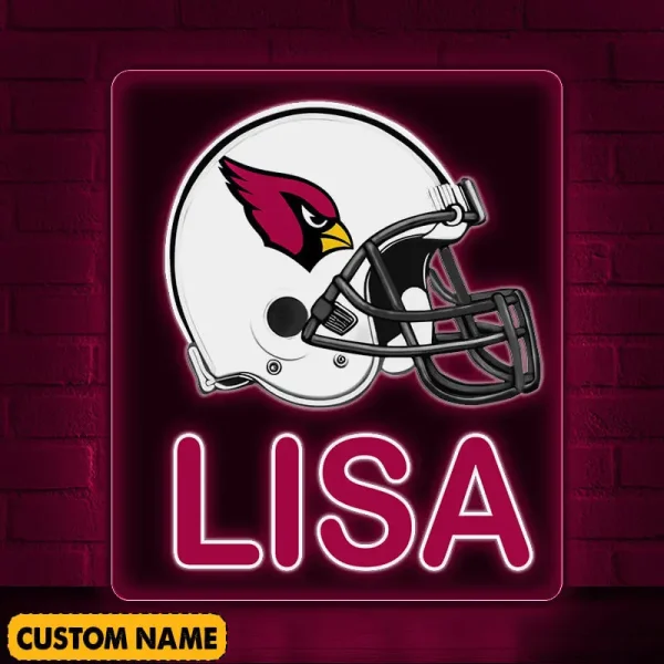 Arizona Cardinals NFL Team Acrylic Wall Led Sign Color Change Custom Any Name Gift For Fan SPTCAWLS049