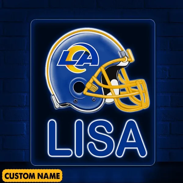 Los Angeles Rams NFL Team Acrylic Wall Led Sign Color Change Custom Any Name Gift For Fan SPTCAWLS052
