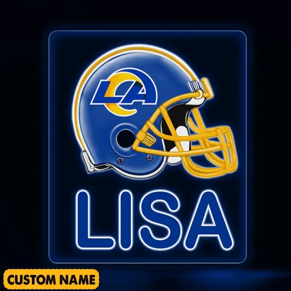 Los Angeles Rams NFL Team Acrylic Wall Led Sign Color Change Custom Any Name Gift For Fan SPTCAWLS052 - Image 2