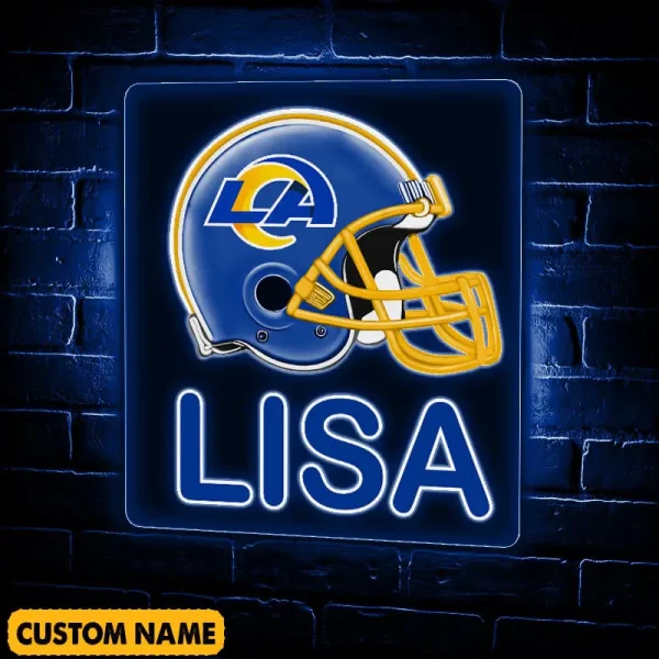 Los Angeles Rams NFL Team Acrylic Wall Led Sign Color Change Custom Any Name Gift For Fan SPTCAWLS052 - Image 3