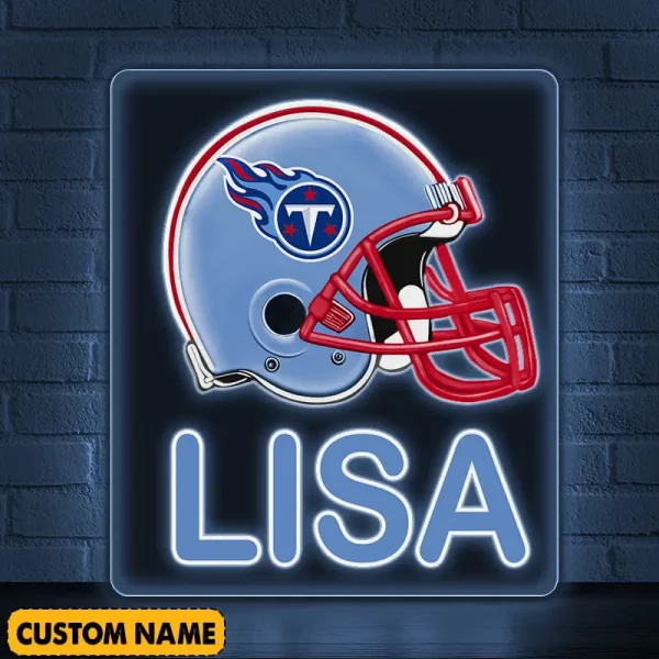 Tennessee Titans NFL Team Acrylic Wall Led Sign Color Change Custom Any Name Gift For Fan SPTCAWLS054