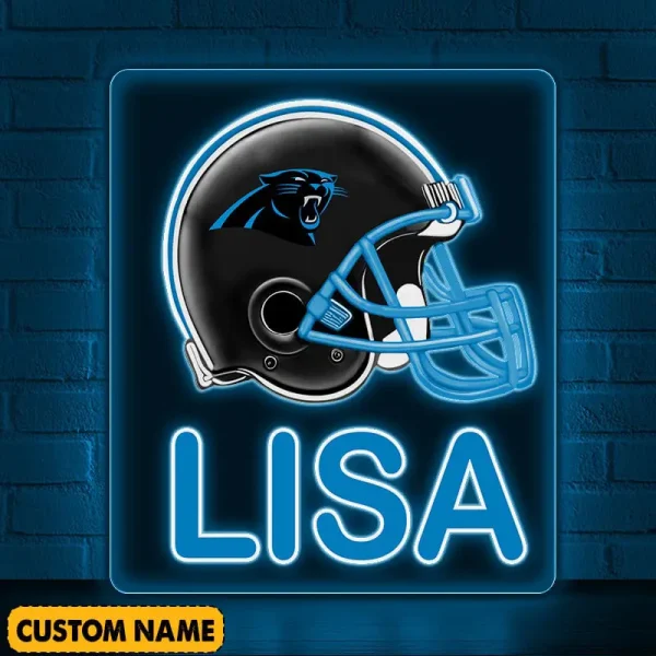 Carolina Panthers NFL Team Acrylic Wall Led Sign Color Change Custom Any Name Gift For Fan SPTCAWLS055