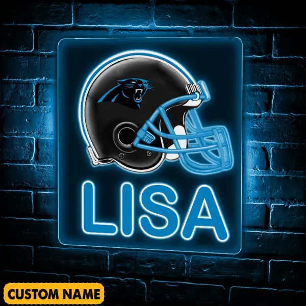 Carolina Panthers NFL Team Acrylic Wall Led Sign Color Change Custom Any Name Gift For Fan SPTCAWLS055 - Image 3