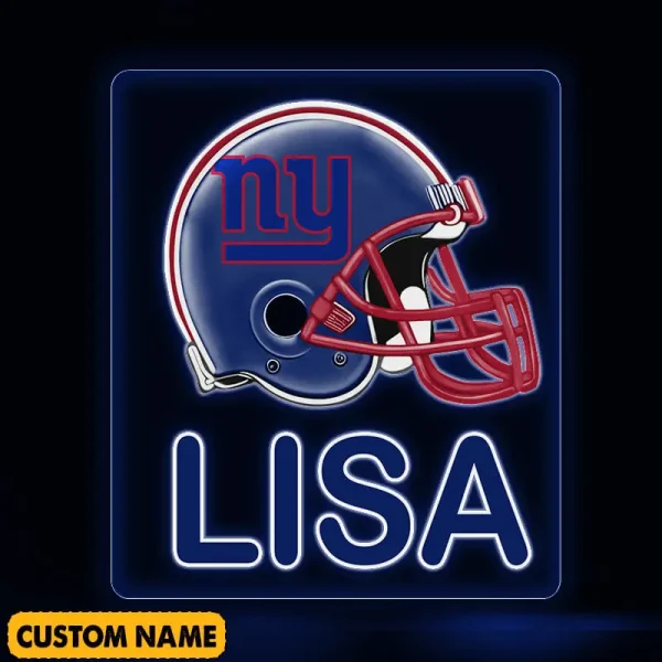 New York Giants NFL Team Acrylic Wall Led Sign Color Change Custom Any Name Gift For Fan SPTCAWLS057 - Image 2