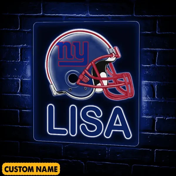 New York Giants NFL Team Acrylic Wall Led Sign Color Change Custom Any Name Gift For Fan SPTCAWLS057 - Image 3