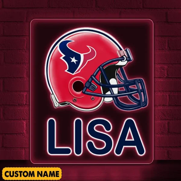 Houston Texans NFL Team Acrylic Wall Led Sign Color Change Custom Any Name Gift For Fan SPTCAWLS056