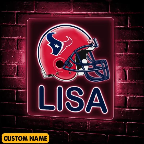 Houston Texans NFL Team Acrylic Wall Led Sign Color Change Custom Any Name Gift For Fan SPTCAWLS056 - Image 3