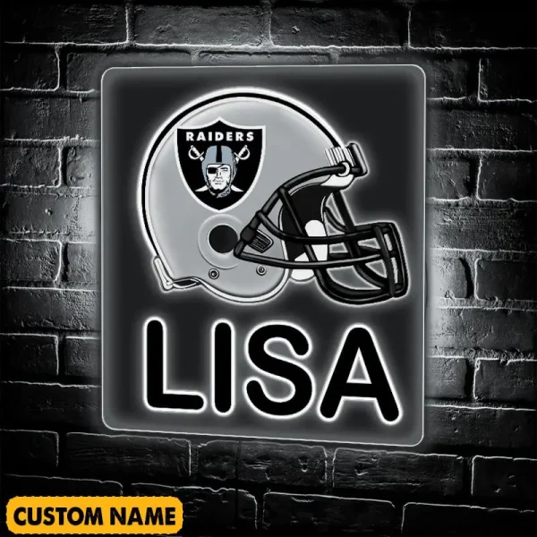 Las Vegas Raiders NFL Team Acrylic Wall Led Sign Color Change Custom Any Name Gift For Fan SPTCAWLS058 - Image 3