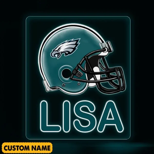 Philadelphia Eagles NFL Team Acrylic Wall Led Sign Color Change Custom Any Name Gift For Fan SPTCAWLS059 - Image 2