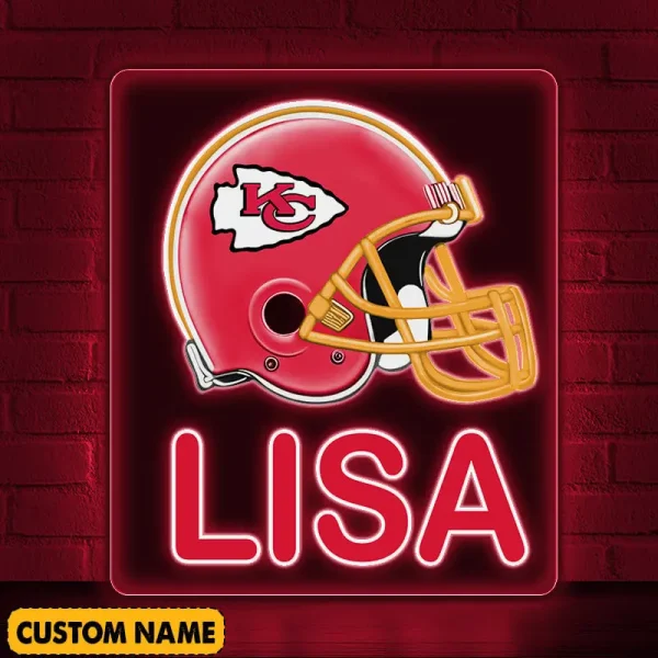 Kansas City Chiefs NFL Team Acrylic Wall Led Sign Color Change Custom Any Name Gift For Fan SPTCAWLS060