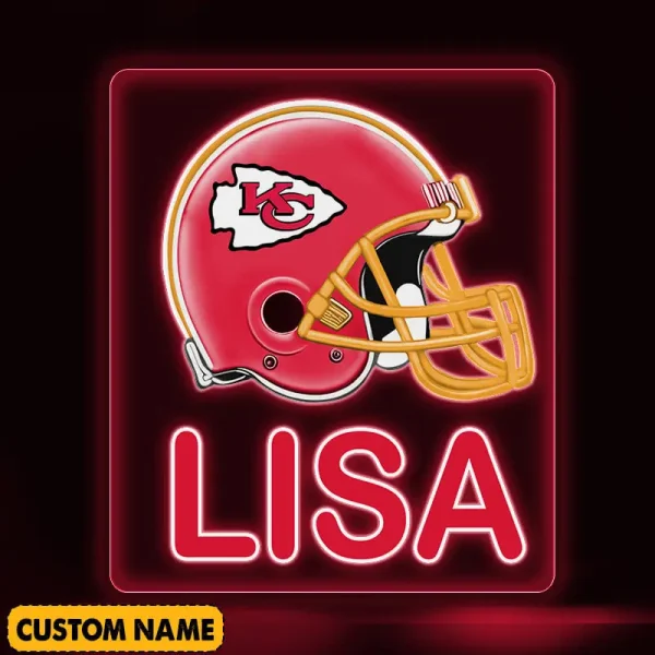 Kansas City Chiefs NFL Team Acrylic Wall Led Sign Color Change Custom Any Name Gift For Fan SPTCAWLS060 - Image 2