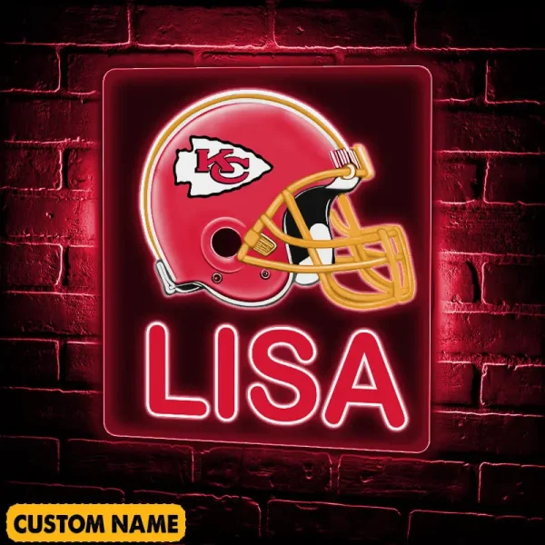 Kansas City Chiefs NFL Team Acrylic Wall Led Sign Color Change Custom Any Name Gift For Fan SPTCAWLS060 - Image 3
