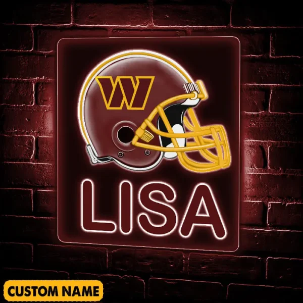 Washington Commanders NFL Team Acrylic Wall Led Sign Color Change Custom Any Name Gift For Fan SPTCAWLS061 - Image 3