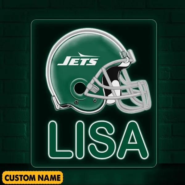 New York Jets NFL Team Acrylic Wall Led Sign Color Change Custom Any Name Gift For Fan SPTCAWLS062
