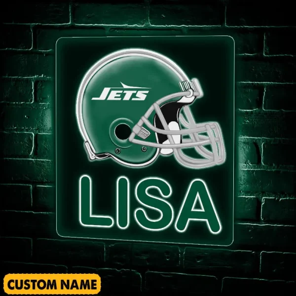 New York Jets NFL Team Acrylic Wall Led Sign Color Change Custom Any Name Gift For Fan SPTCAWLS062 - Image 3