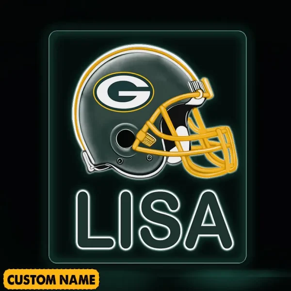 Green Bay Packers NFL Team Acrylic Wall Led Sign Color Change Custom Any Name Gift For Fan SPTCAWLS063
