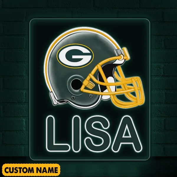 Green Bay Packers NFL Team Acrylic Wall Led Sign Color Change Custom Any Name Gift For Fan SPTCAWLS063 - Image 3