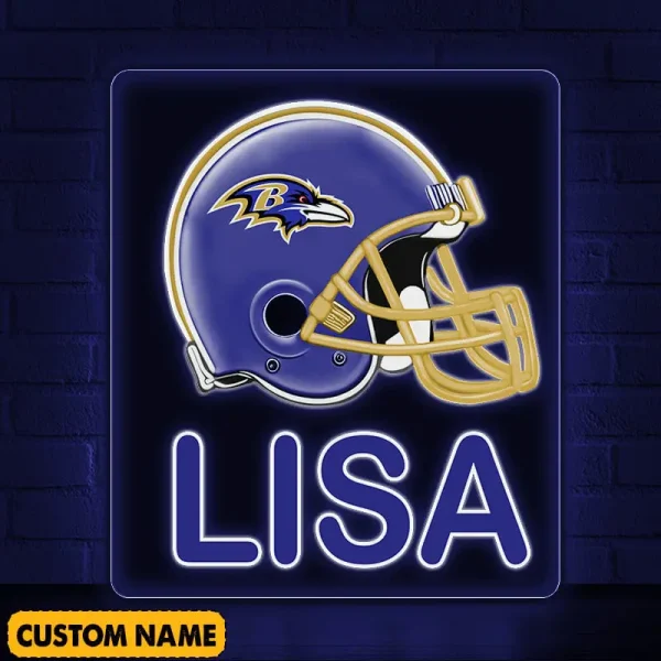 Baltimore Ravens NFL Team Acrylic Wall Led Sign Color Change Custom Any Name Gift For Fan SPTCAWLS064