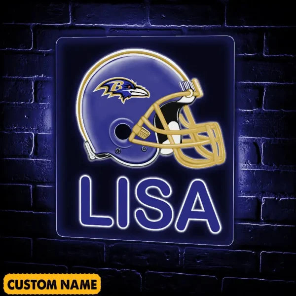 Baltimore Ravens NFL Team Acrylic Wall Led Sign Color Change Custom Any Name Gift For Fan SPTCAWLS064 - Image 3