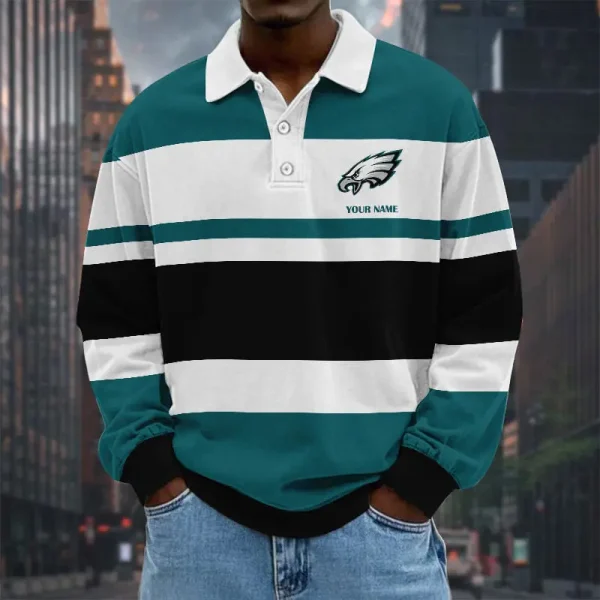 Philadelphia Eagles NFL Special Style Men Long Sleeves Polo Shirt Custom Name Gift For Fan SPTLSPS456