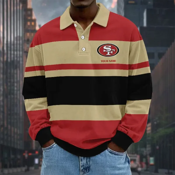 San Francisco 49ers NFL Special Style Men Long Sleeves Polo Shirt Custom Name Gift For Fan SPTLSPS458