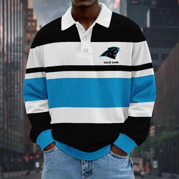 Carolina Panthers NFL Special Style Men Long Sleeves Polo Shirt Custom Name Gift For Fan SPTLSPS463