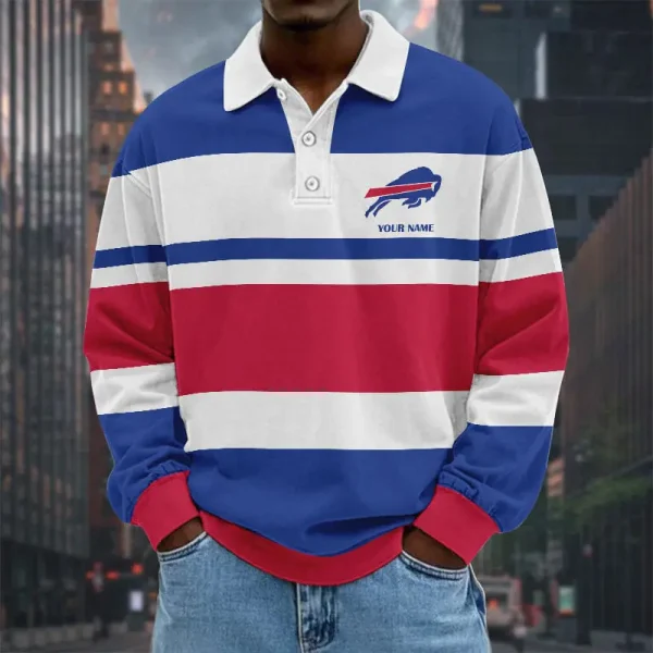 Buffalo Bills NFL Special Style Men Long Sleeves Polo Shirt Custom Name Gift For Fan SPTLSPS468