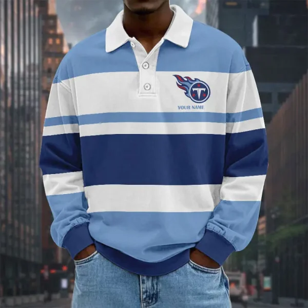 Tennessee Titans NFL Special Style Men Long Sleeves Polo Shirt Custom Name Gift For Fan SPTLSPS478