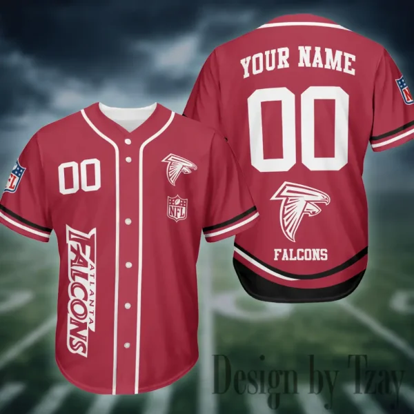 Atlanta Falcons Casual Button Baseball Shirt Trending 2025 AZCBJS704