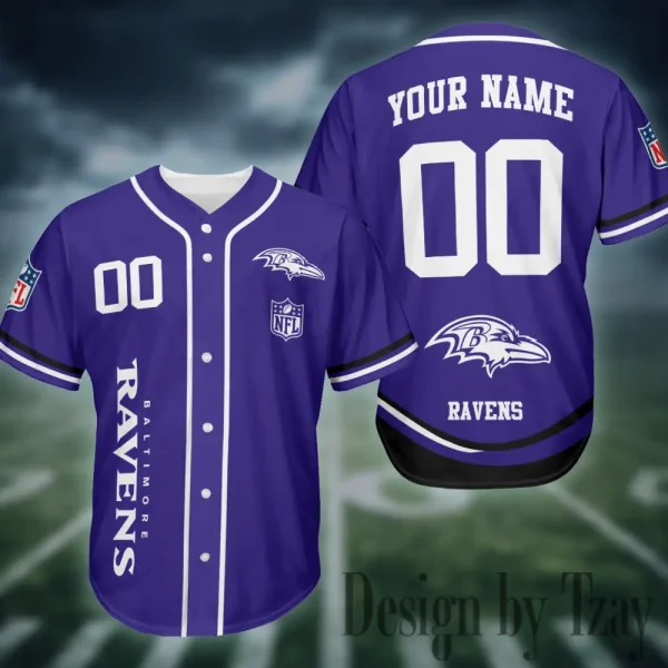 Baltimore Ravens Casual Button Baseball Shirt Trending 2025 AZCBJS705