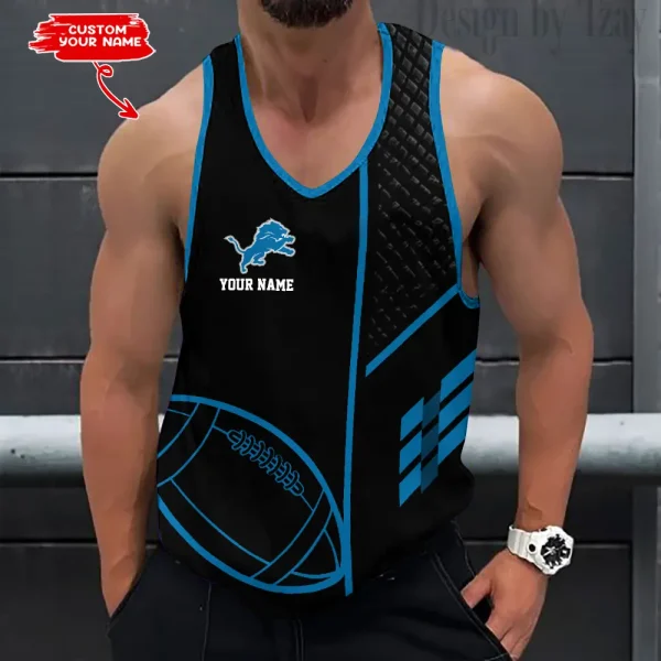 Detroit Lions 3D Printed Sleeveless Sport Tank Top Shirt New Style AZTTS245