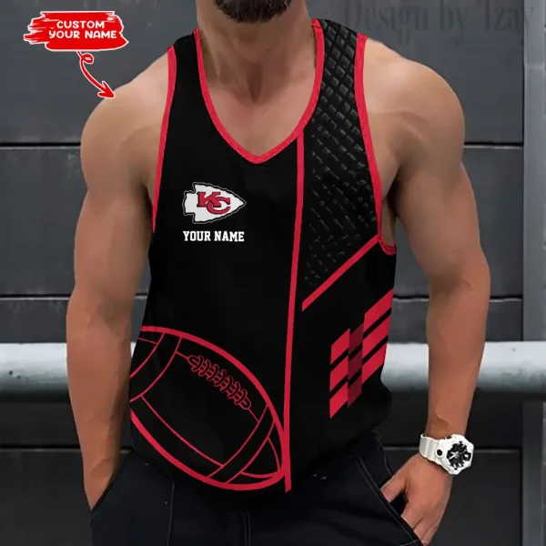 Kansas City Chiefs 3D Printed Sleeveless Sport Tank Top Shirt New Style AZTTS250