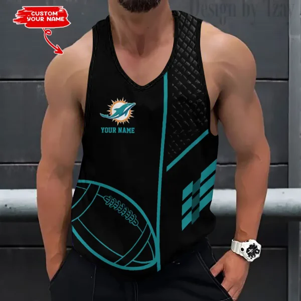 Miami Dolphins 3D Printed Sleeveless Sport Tank Top Shirt New Style AZTTS254