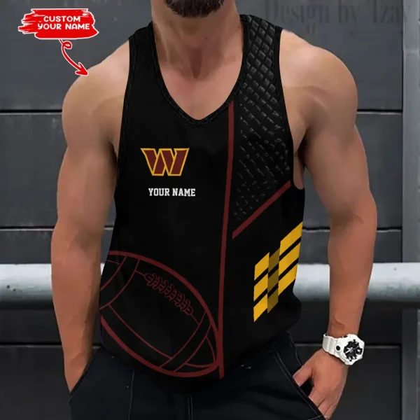 Washington Commanders 3D Printed Sleeveless Sport Tank Top Shirt New Style AZTTS266