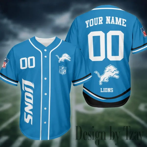 Detroit Lions Casual Button Baseball Shirt Trending 2025 AZCBJS713