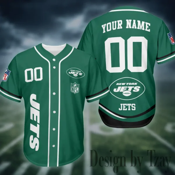 New York Jets Casual Button Baseball Shirt Trending 2025 AZCBJS727
