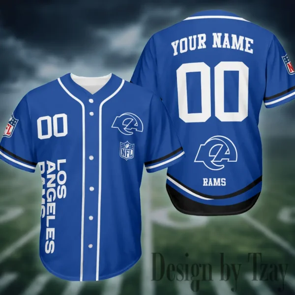 Los Angeles Rams Casual Button Baseball Shirt Trending 2025 AZCBJS721