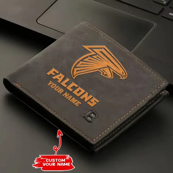 Atlanta Falcons Fashion Light Face Soft Leather Mens Horizontal Multifunctional Wallet SPTMLFSW034 - Image 2