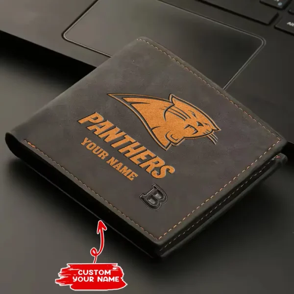 Carolina Panthers Fashion Light Face Soft Leather Mens Horizontal Multifunctional Wallet SPTMLFSW037 - Image 2