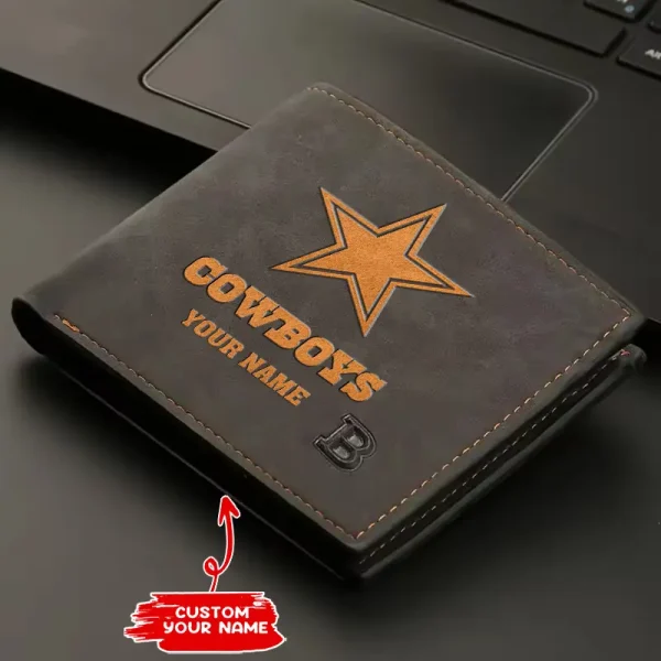 Dallas Cowboys Fashion Light Face Soft Leather Mens Horizontal Multifunctional Wallet SPTMLFSW041 - Image 2